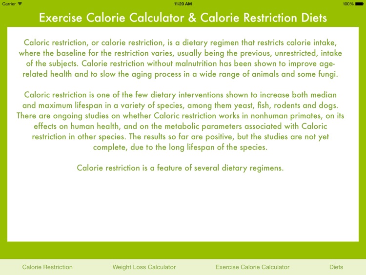 Calorie Restricted Diet Aging Process