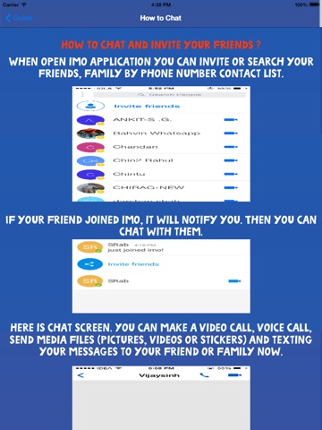 Screenshots of Guide for imo Video Chat Call for iPad