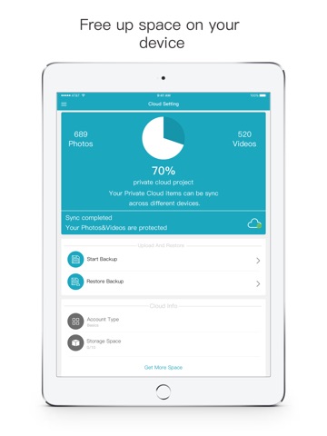 Screenshots of Secret Safe Calculator Vault - Hide and Lock Private Photo & Video for iPad