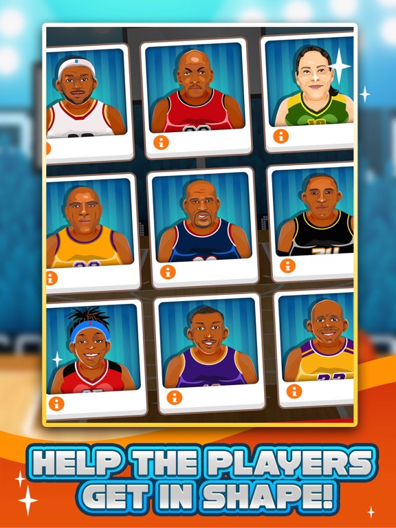 Screenshots of Basketball Fat to Fit Gym - real sports stars jump-ing & run shoot toss game for kids! for iPad