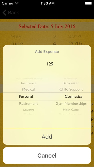 Monthly Expenses review screenshots