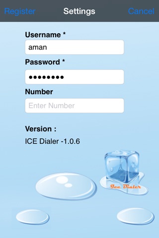 Screenshot of ICE Dialer
