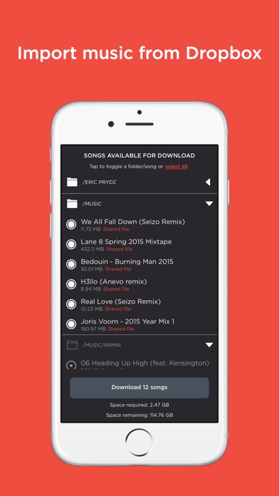 Jukebox - Free Offline Music Player for Dropbox (no ads, free forever)のおすすめ画像1