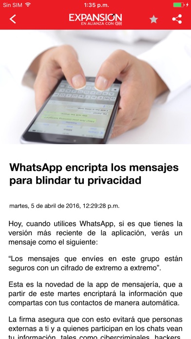 Captura de pantalla del iPhone 3