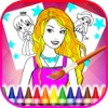 Princess Coloring Game - Girls Paint Games Coloring and Drawing - FREE drawing coloring games 