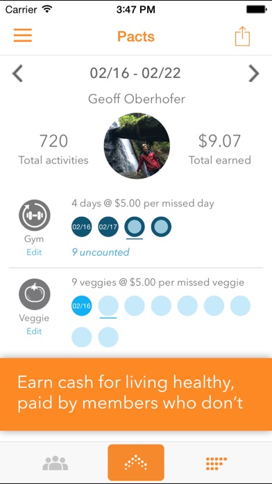 GymPact - エクササイズをして現金で報奨金をもらうのおすすめ画像1