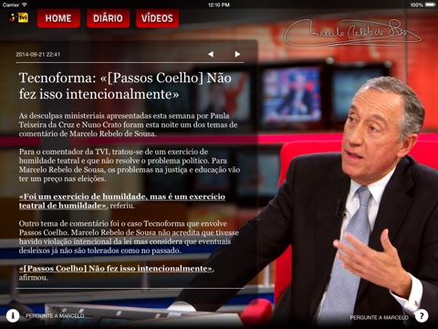 Captura de pantalla del iPad 2
