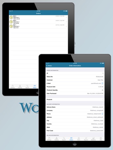 Скриншот из Mobile e-Commerce Administrator for WordPress