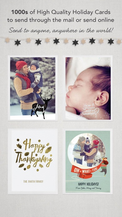 Screenshots of CleverCards: Greeting Cards & eCards for Facebook for iPhone
