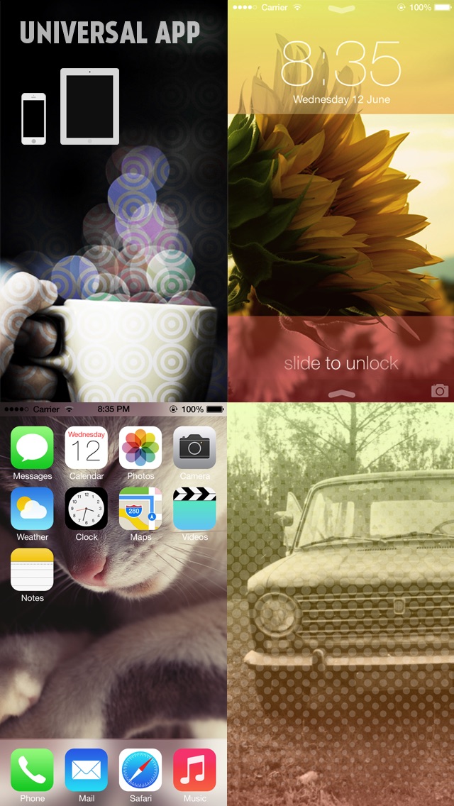 Gradify - Custom Wallpapers for iOS7 by Pimp your Photos (+Valentine's Day Wallpaper) Screenshot on iOS