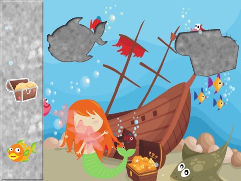 幼儿和小公主的美人鱼拼图 - 公主的大海!免费