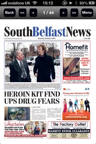 Скриншот из South Belfast News