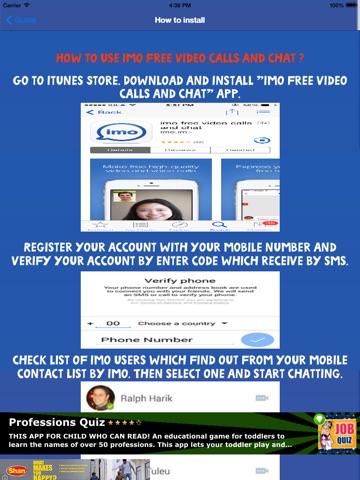 Screenshots of Guide for imo Video Chat Call for iPad