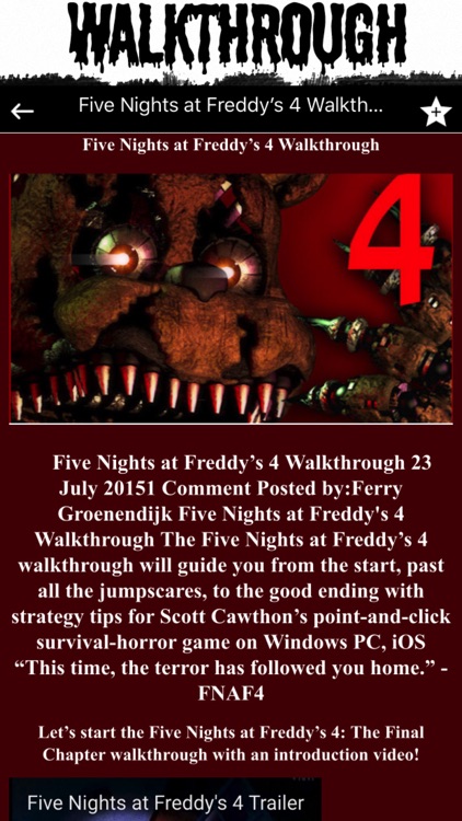 Full Walkthrough for Five Nights at Freddy 4,3,2,1 by Phuoc Lam