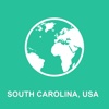 South Carolina, USA Offline Map : For Travel south usa climate 