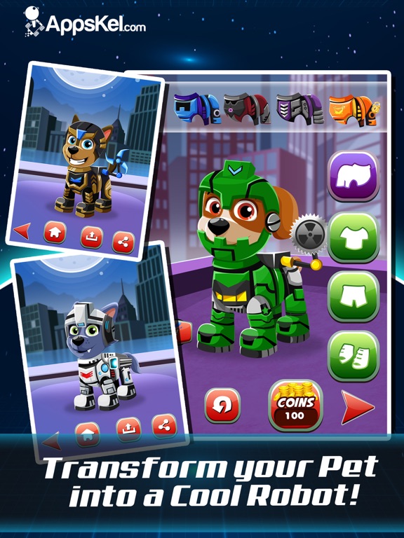 Optimus Puppy игра одеваться щенков для мальчиков для iPad
