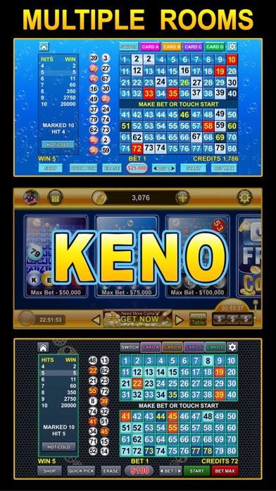 Keno - Multi Card keno games+free bonus keno games - App voor iPhone ...