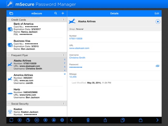 msecure vs 1password 2014