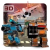 Strahlen-Kämpfer vs. Robot - Luftwaffe und reale Roboter 3D-Kampf-Simulation