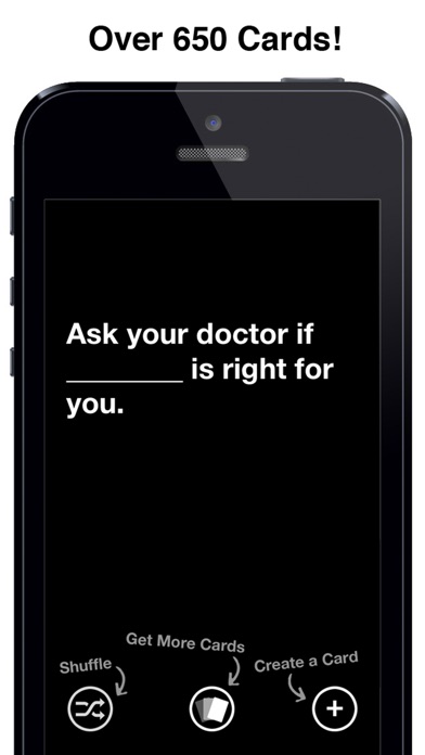 Screenshots of Black Cards for iPhone