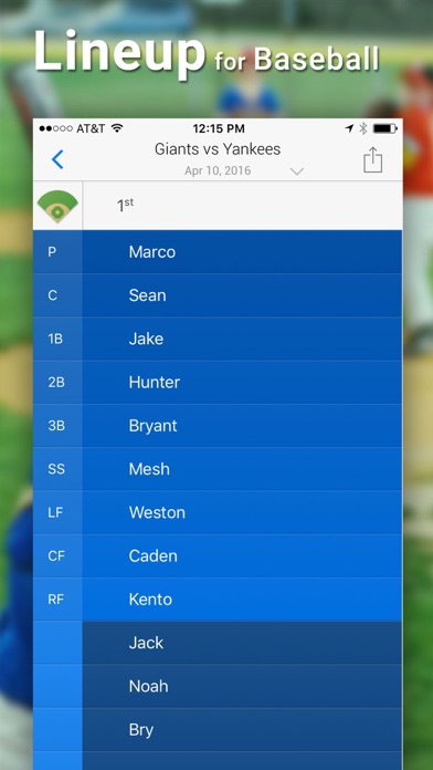 baseball lineup app