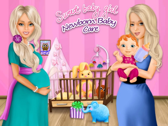 Sweet Baby Girl Newborn Baby на iPad