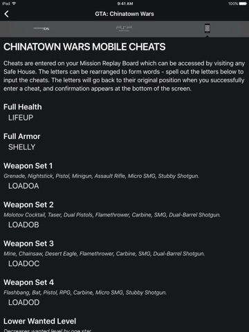 gta chinatown wars cheats for android