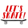 Let's Skate Stickers roller skate sports 