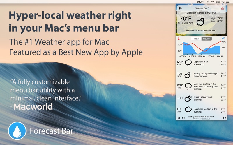 Forecast Bar - Weather + Radar Screenshots