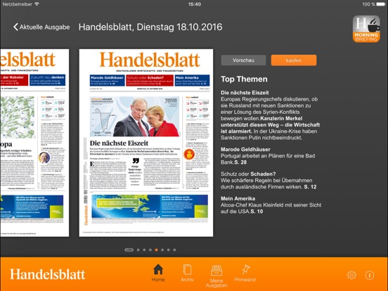 Handelsblatt Epaper Bei Handelsblatt Gmbh