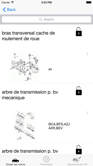 VW parts and diagrams screenshot1