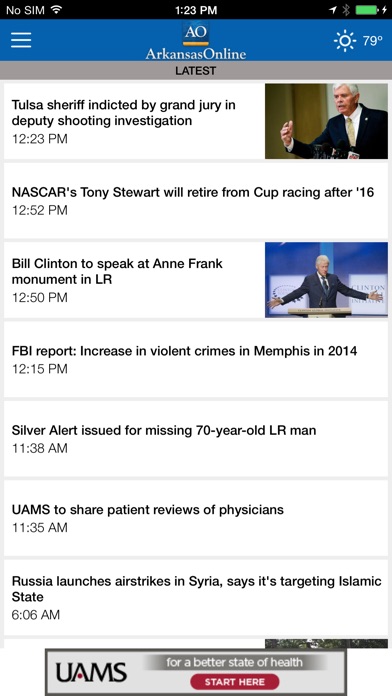 Screenshots of Arkansas Online Mobile for iPhone