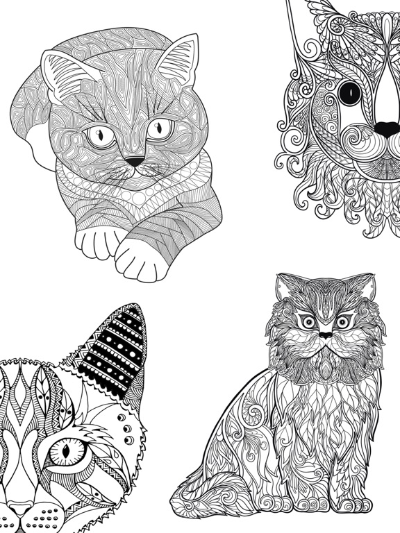 Cats mandalas coloring book for adults - Premium by Valenapps Sociedad