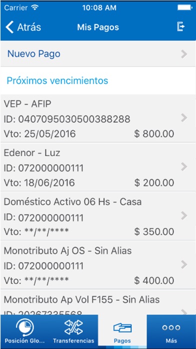 Captura de pantalla del iPhone 3
