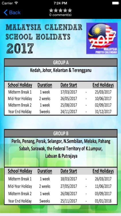 Malaysia scholl deals holiday 2017