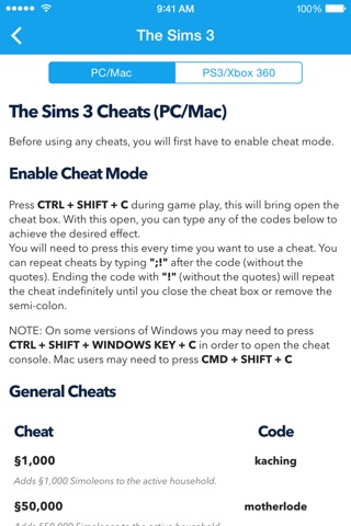 Cheats the sims 3