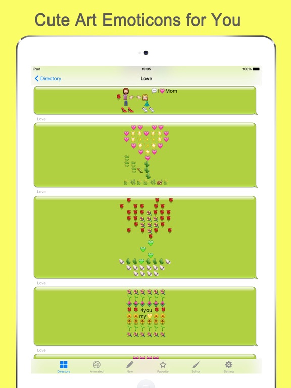 Screenshots of Emoticon.s Free - Emoji Keyboard icons and Animated Emojis for Whats.app kik Chatting for iPad